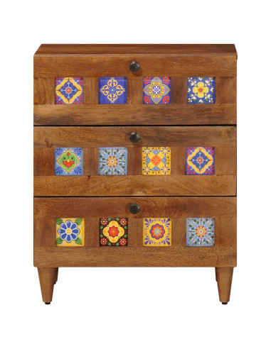 Armadio da Notte con cassetto Marrone 50 x 33 x 62 cm