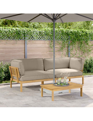 Set di divani con cuscino 2 pcs Talpa Legno di Acacia Massello