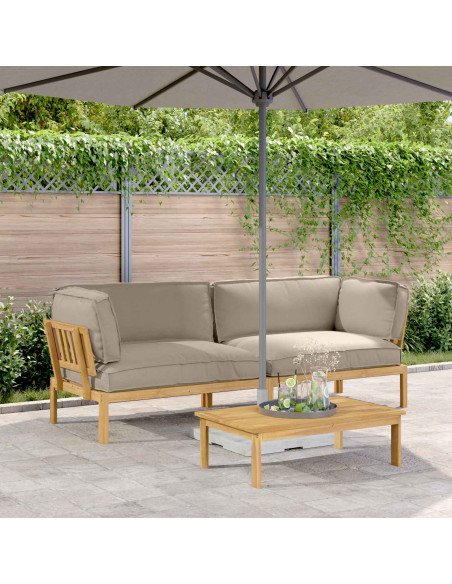 Set di divani con cuscino 2 pcs Talpa Legno di Acacia Massello