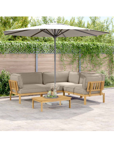 Set di divani con cuscino 4 pcs Talpa Legno di Acacia Massello