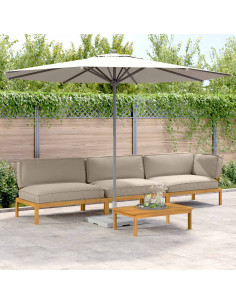 Set di divani con cuscino 4 pcs Talpa Legno di Acacia Massello