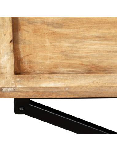 Tavolino Consolle in Legno Massello di Mango 130x40x80 cm