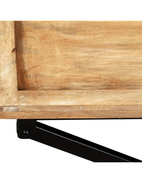 Tavolino Consolle in Legno Massello di Mango 130x40x80 cm