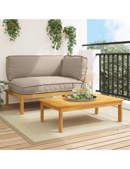 Set di divani con cuscino 2 pcs Talpa Legno di Acacia Massello