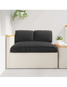 Set di Cuscini 3 pcs Nero Tessuto Oxford