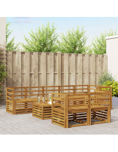 Set divani Naturale Legno di Acacia Massello