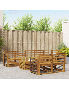 Set divani Naturale Legno di Acacia Massello