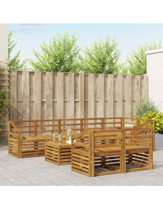 Set divani Naturale Legno di Acacia Massello