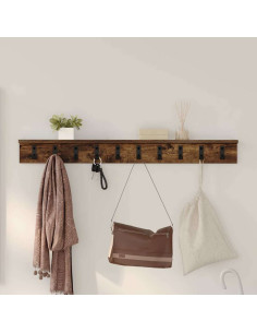 Appendiabiti a muro Rovere fumé 100 x 10,5 x 10,5 cm