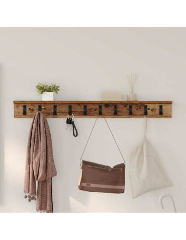 Appendiabiti a muro Legno vecchio 100 x 10,5 x 10,5 cm