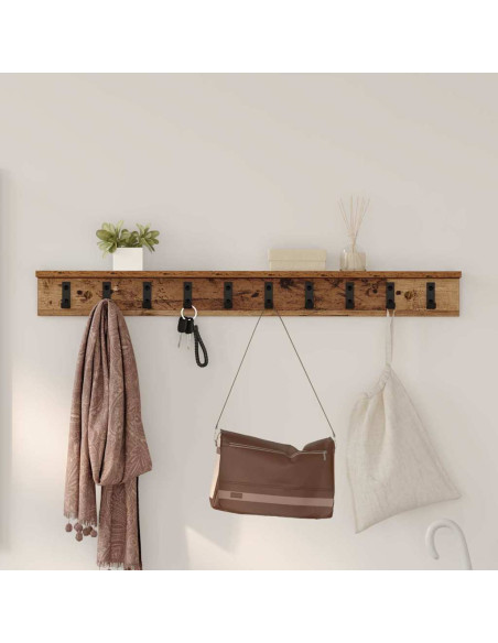 Appendiabiti a muro Legno vecchio 100 x 10,5 x 10,5 cm