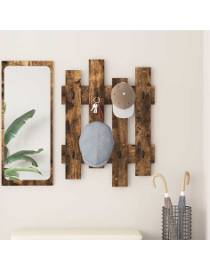 Appendiabiti a muro Rovere fumé 60 x 3 x 82 cm