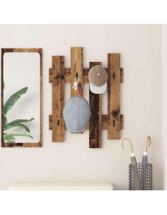 Appendiabiti a muro Legno vecchio 60 x 3 x 82 cm