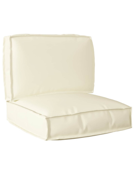 Set di Cuscini per Pallet 2 pcs Crema Tessuto Oxford