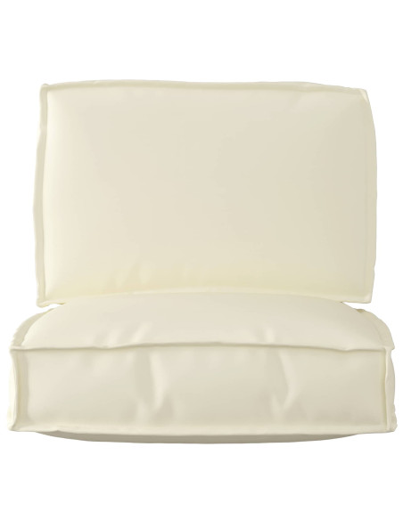 Set di Cuscini per Pallet 2 pcs Crema Tessuto Oxford