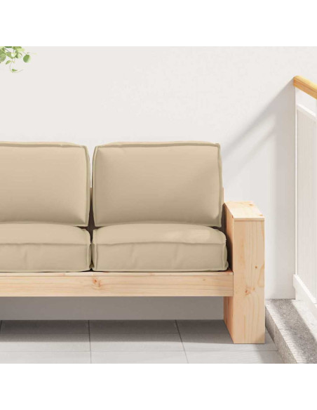 Set di Cuscini per Pallet 2 pcs Beige Tessuto Oxford