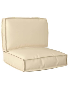 Set di Cuscini per Pallet 2 pcs Beige Tessuto Oxford 2