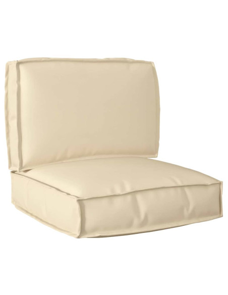 Set di Cuscini per Pallet 2 pcs Beige Tessuto Oxford