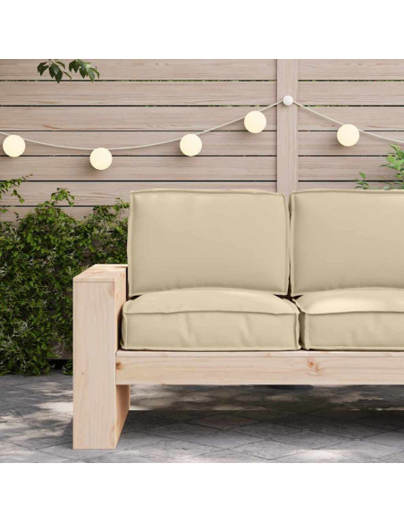 Set di Cuscini per Pallet 2 pcs Beige Tessuto Oxford