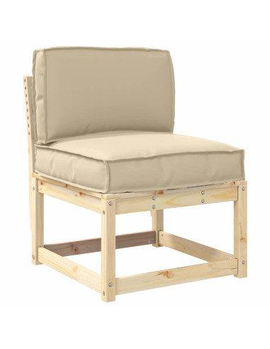 Set di Cuscini per Pallet 2 pcs Beige Tessuto Oxford