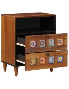 Armadio da Notte con cassetto Marrone 50 x 33 x 62 cm 2