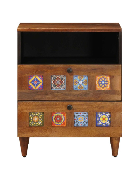 Armadio da Notte con cassetto Marrone 50 x 33 x 62 cm