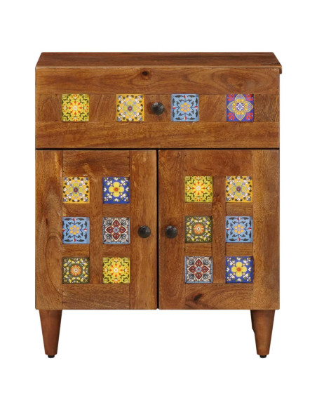 Armadio da Notte con cassetto Marrone 50 x 33 x 60 cm