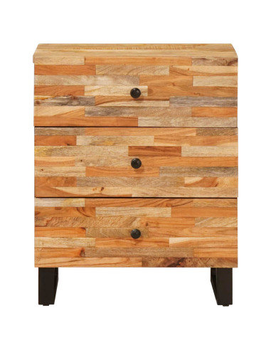 Mobiletto da Letto con cassetto Marrone 50 x 33 x 62 cm