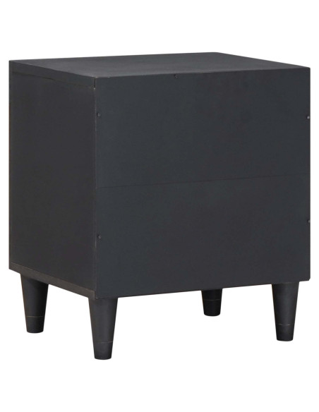 Comodino con porta 2 pcs Nero 40 x 33 x 46 cm