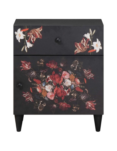 Comodino Multicolore 50 x 33 x 60 cm Legno di mango massello