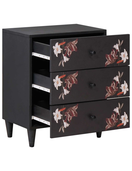 Comodino Multicolore 50 x 33 x 60 cm Legno di mango massello