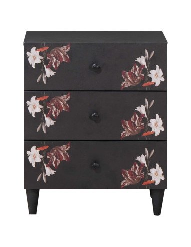 Comodino Multicolore 50 x 33 x 60 cm Legno di mango massello