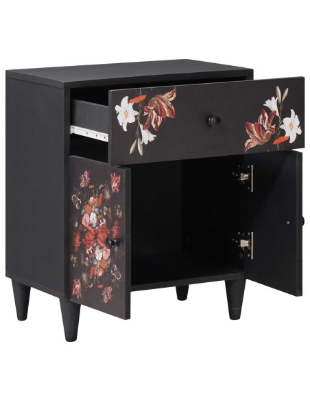 Comodino Multicolore 50 x 33 x 60 cm Legno di mango massello