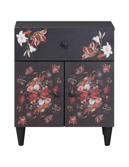 Comodino Multicolore 50 x 33 x 60 cm Legno di mango massello