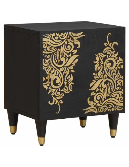 Comodino con porta 2 pcs Nero 40 x 33 x 46 cm