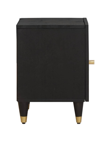 Comodino con porta 2 pcs Nero 40 x 33 x 46 cm