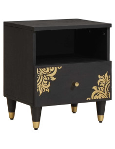 Armadio da Notte con cassetto 2 pcs Nero 40 x 33 x 46 cm 2