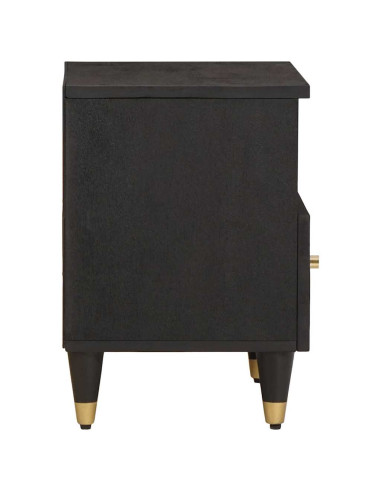 Armadio da Notte con cassetto 2 pcs Nero 40 x 33 x 46 cm