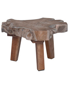 Comodino Marrone 40 x 40 x 25 cm Legno Recuperato Massello 2