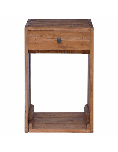 Comodino Marrone 63 x 30 x 79 cm Legno di Mogano Massello