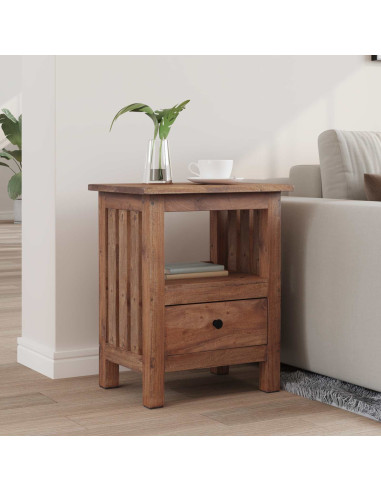 Comodino Marrone 41 x 30 x 50 cm Legno di Mogano Massello