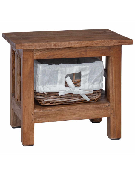 Tavolo laterale Marrone Legno massello di mogano