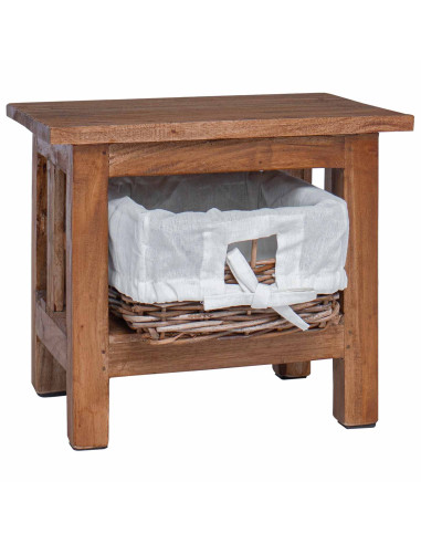 Tavolo laterale Marrone Legno massello di mogano