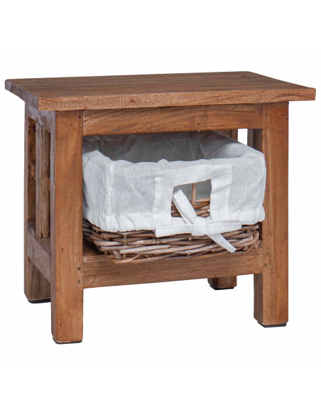 Tavolo laterale Marrone Legno massello di mogano