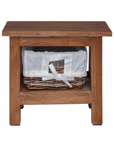 Tavolo laterale Marrone Legno massello di mogano