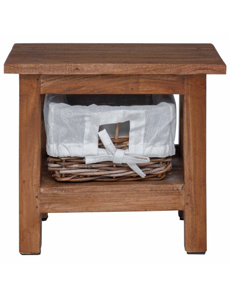 Tavolo laterale Marrone Legno massello di mogano