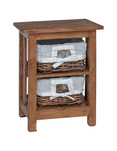 Tavolo laterale Marrone Legno massello di mogano