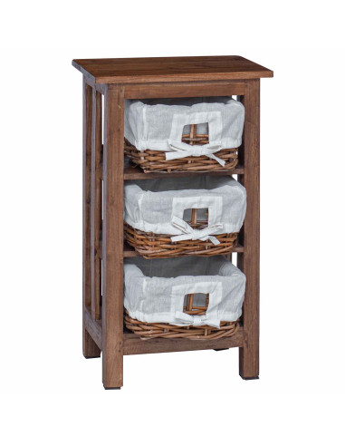 Tavolo laterale Marrone Legno massello di mogano