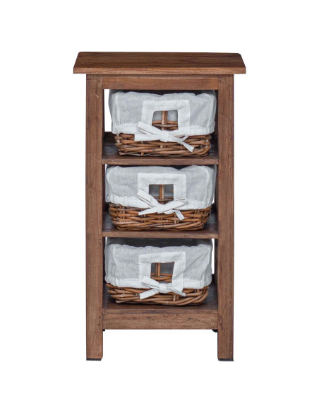 Tavolo laterale Marrone Legno massello di mogano