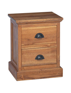 Comodino Naturale 40 x 30 x 50 cm Legno di teak solido 2